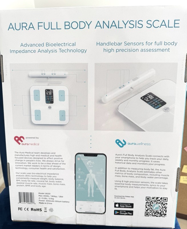 Aura Full Body Analysis Scale Bluetooth Charging Cable New (Open Box) gallery