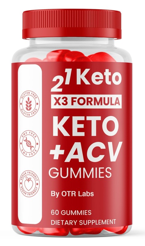 21 Keto Nutrition x3 Formula Keto+ ACV Gummy 60 Gummies 1 Bottle
