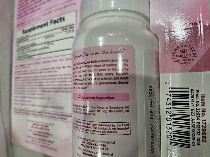 Genuine Authentic Nature's Bounty Optimal Solutions Hair Growth 90 Capsules gallery