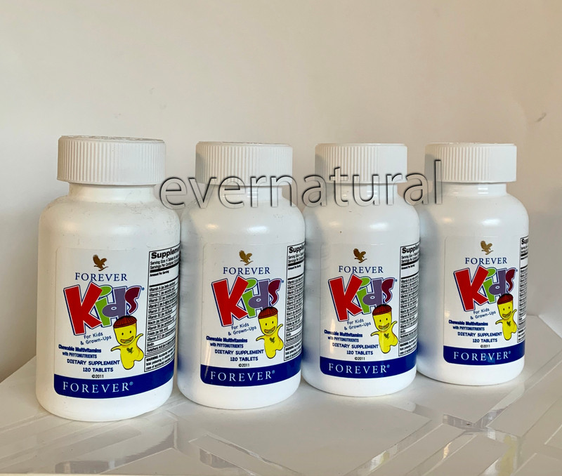 4 bot.of Forever Living Kid’s MultiVitamins (120 chewable tabl.ea) KOSHER/HALAL