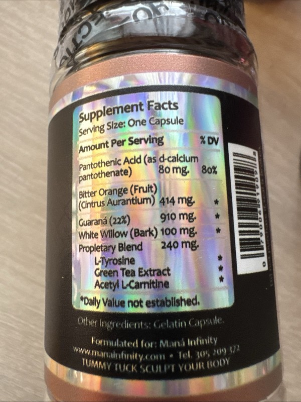 2 bottles Beauty 911 Weight Loss Tummy Tuck Mana Infinity Capsules gallery