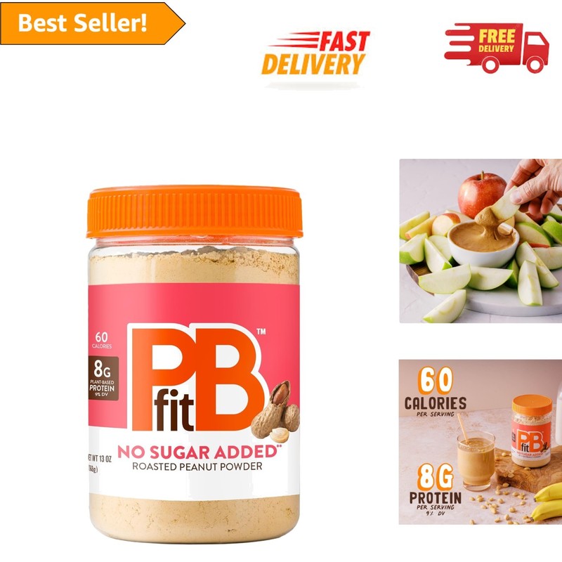 Versatile No Sugar Added Peanut Butter Powder – Bake, Blend & Enjoy | 13oz