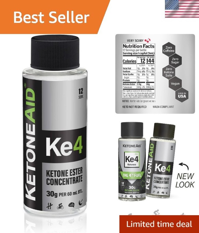Ke4 Ketone Ester Concentrate | Not a Ketone Salt, No Sugar, No Caffeine | Exo…