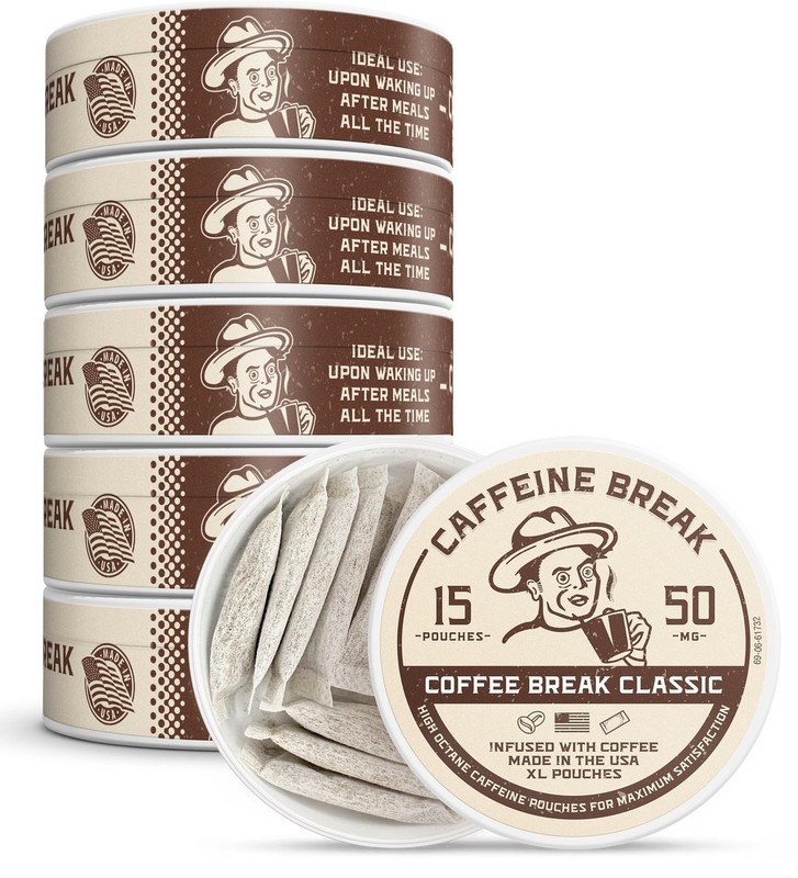 ALP Supply Co Coffee Break Caffeine Pouches Smooth Coffee Flavor Clean Bold Ener