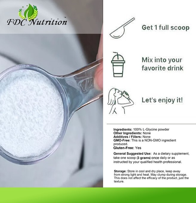 FDC NUTRITION PURE Glycine Powder 1lb - Non-GMO, Gluten Free gallery