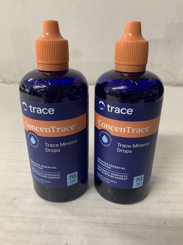 (x2)- Trace Minerals ConcenTrace MINERAL DROPS-6 fl.oz-70 Day Supply-Exp-06/2029