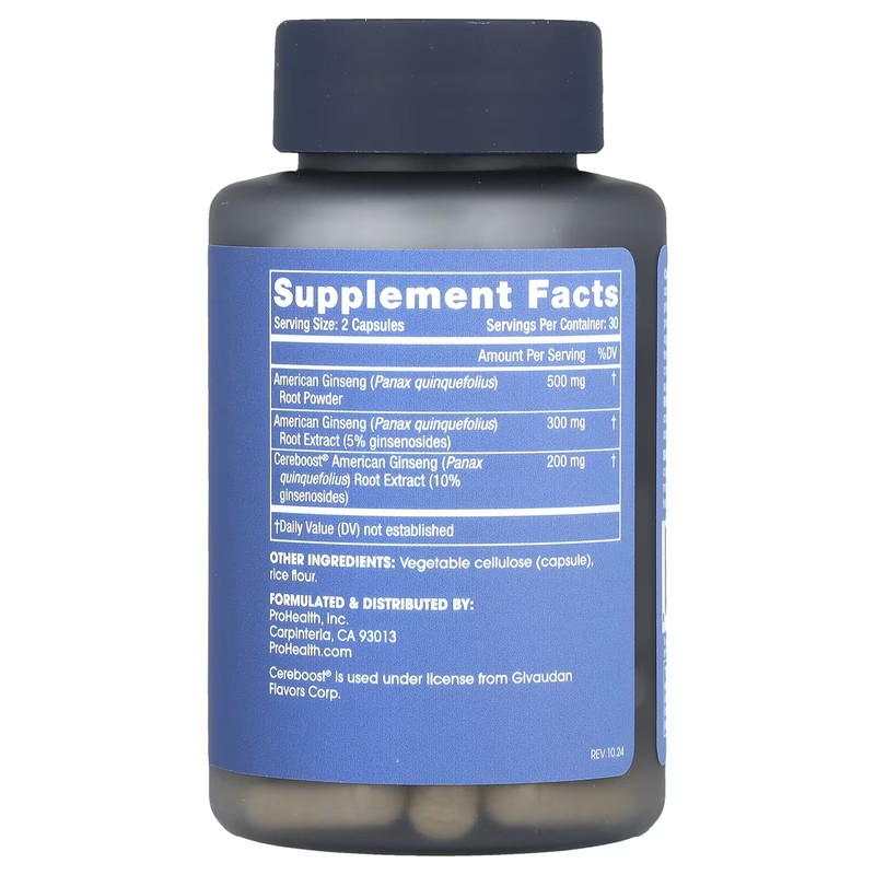 2 X ProHealth Longevity, Full Spectrum Ginseng, 60 Capsules gallery