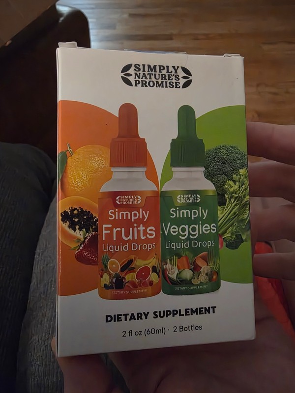 FRUIT & VEGETABLE SUPPLEMENTS Liquid Drops 60ml 2 Pack SIMPLY NATURE’S PLEDGE