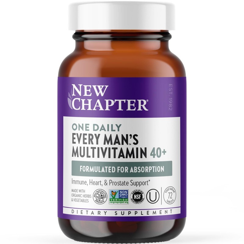 9/2026 New Chapter Men's Multivitamin 40 Plus for Energy, Heart, Prostate + Immu