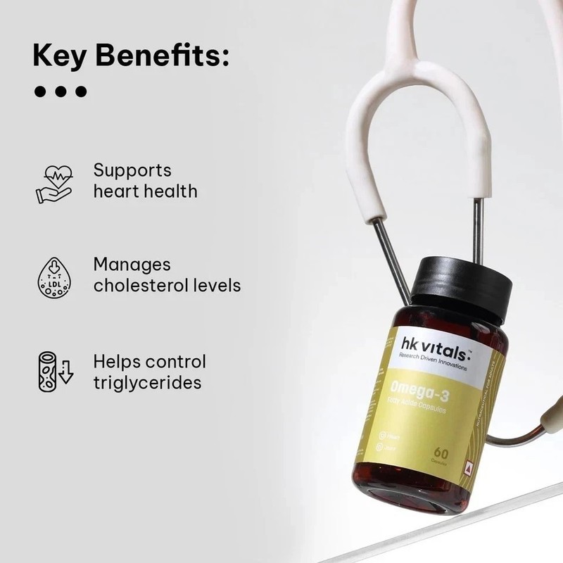 HealthKart hk vitals Omega 3 (60 Fish Oil Capsules) gallery