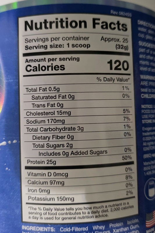 Whey Protein Isolate Powder 25 Servings BCAAs EAAs Vainilla Cold CoffeeEvogen gallery