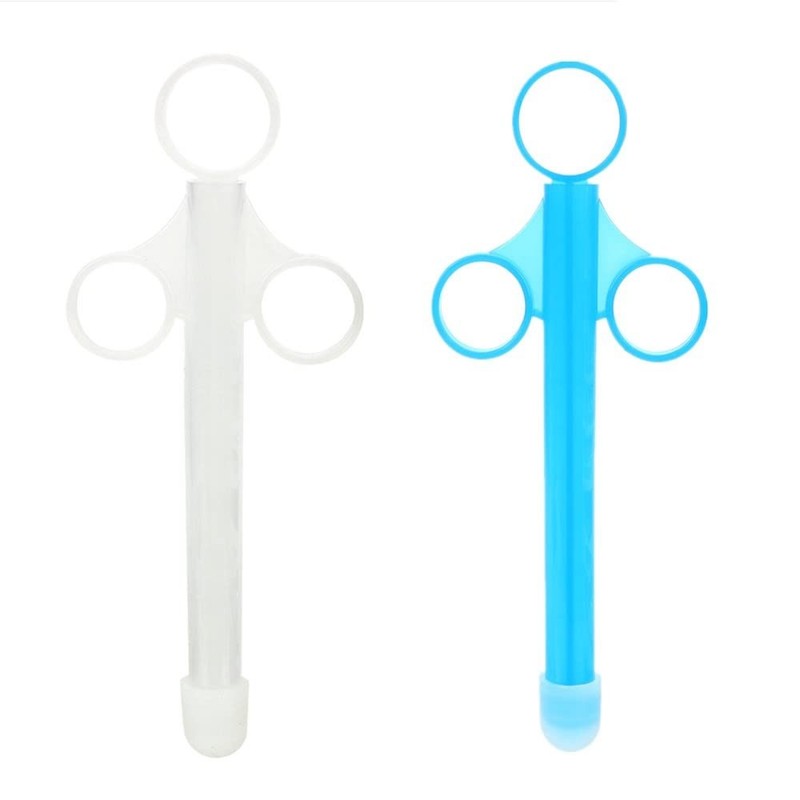 2PCS Lube Applicator Injector 10ml Reusable Smooth Cap Easy Clean for Men & W…