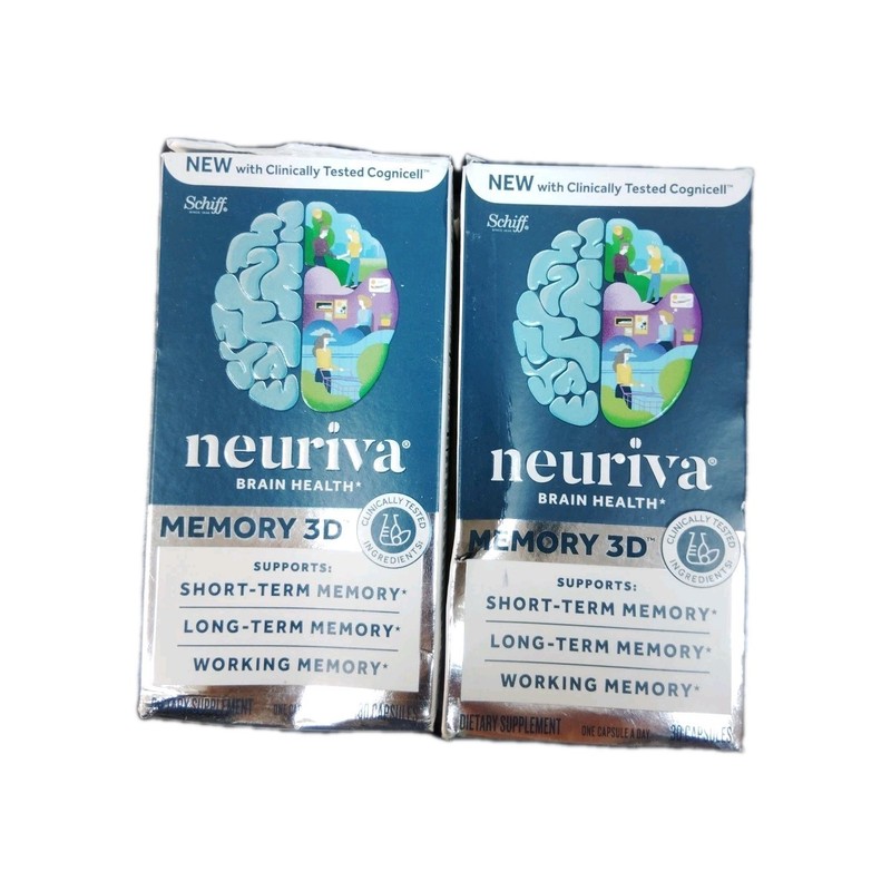 Neuriva Brain Health Memory 3D – 30 Capsules, Exp 5/2026+ 2 Boxes!