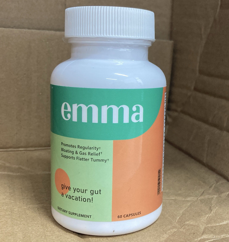 emma Dietary Supplement Gas Relief Gut Support Capsules 60 Count Unisex Adult