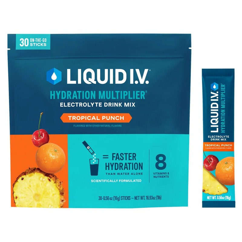 Liquid I.V. Hydration Multiplier Tropical Punch Electrolyte Drink Mix 30 Sticks
