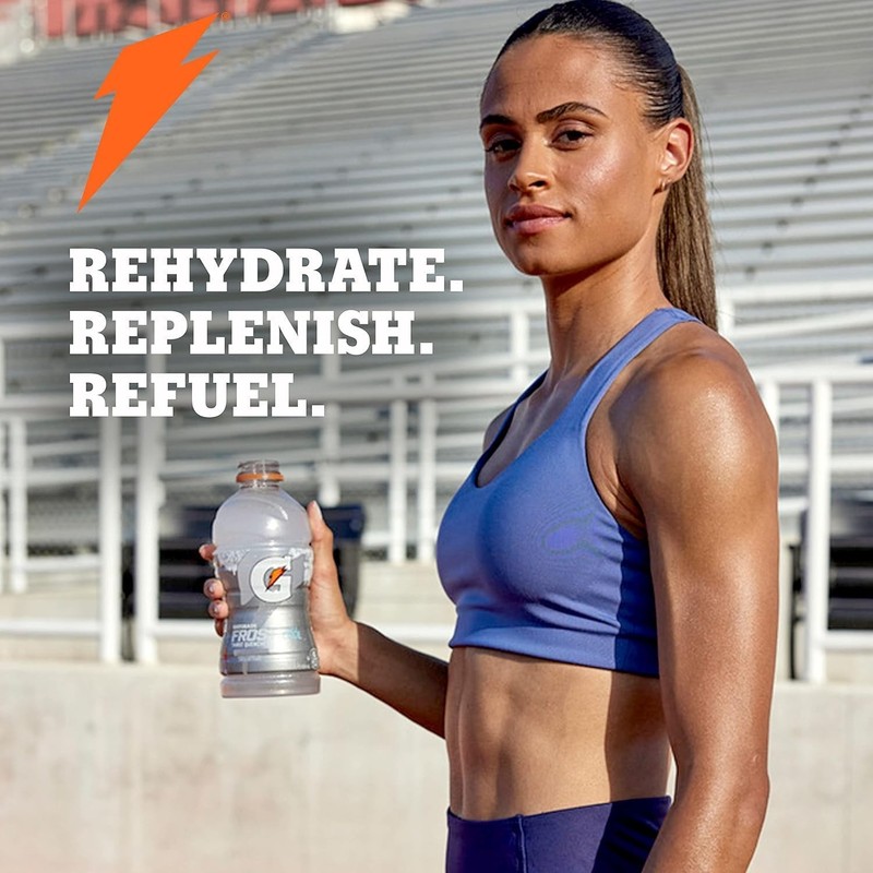 Gatorade Thirst Quencher Sports Drink, Frost 20 Fl Oz (Pack of 8), white gallery