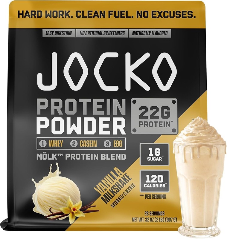 Jocko Fuel Whey Protein Powder, Vanilla Milkshake, 28 Servings