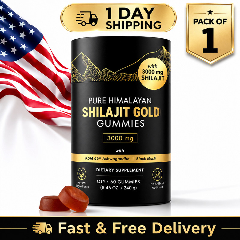 100% Pure Himalayan Shilajit GOLD Gummies, Organic, Extremely Potent 3000mg