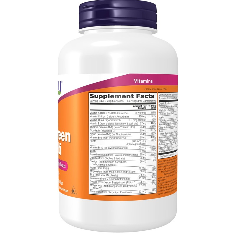 NOW Supplements, EcoGreen Multi 180 Count (Pack of 1), Dark Green W/Speckles gallery