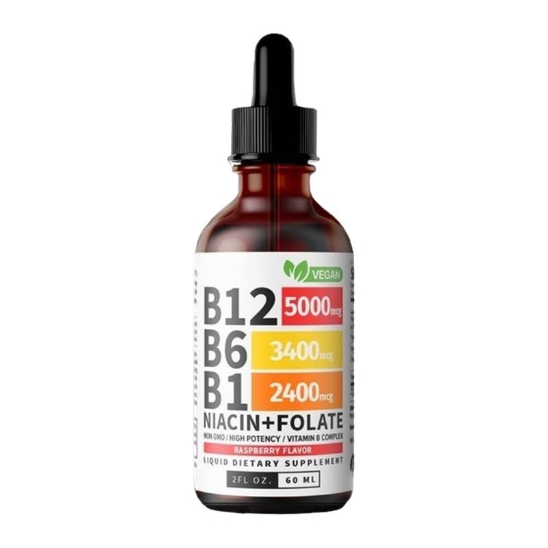 5 In 1 Vitamin B Complex – B6 B1 B12 Liquid Drops 5000mcg –