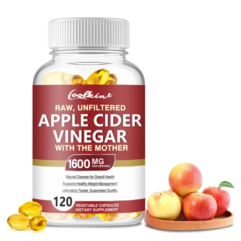 COOLKIN Apple Cider Vinegar 60cps Support Water Balance, Alleviates Indigestion