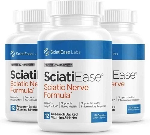 NEW 3 Pack SciatiEase Labs Sciatic Nerve Formula 120 Caps