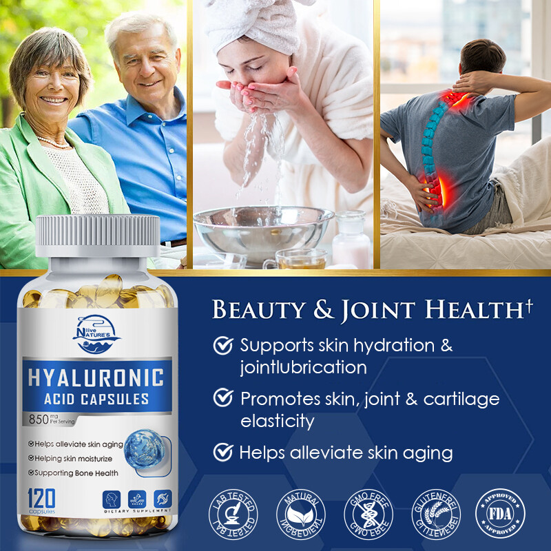 Collagen Hyaluronic Acid Vitamin C Capsules AntiAging Wrinkles Skin Joint Health gallery