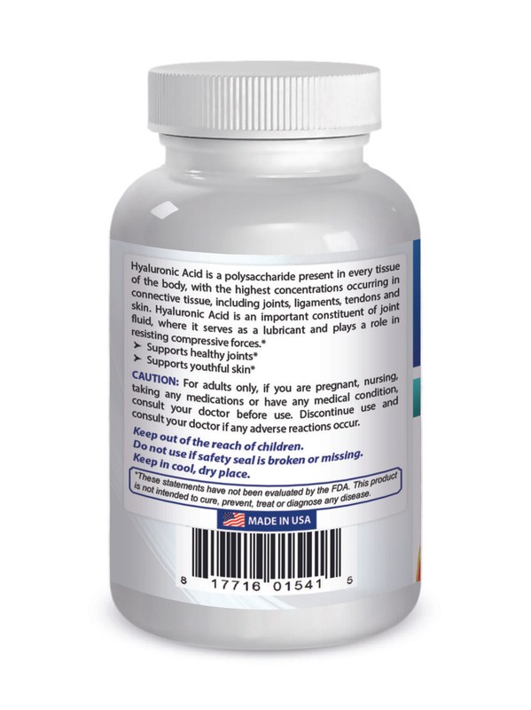 2 Pack Best Naturals, Hyaluronic acid 100 mg 60 Capsules *Joint Health* gallery