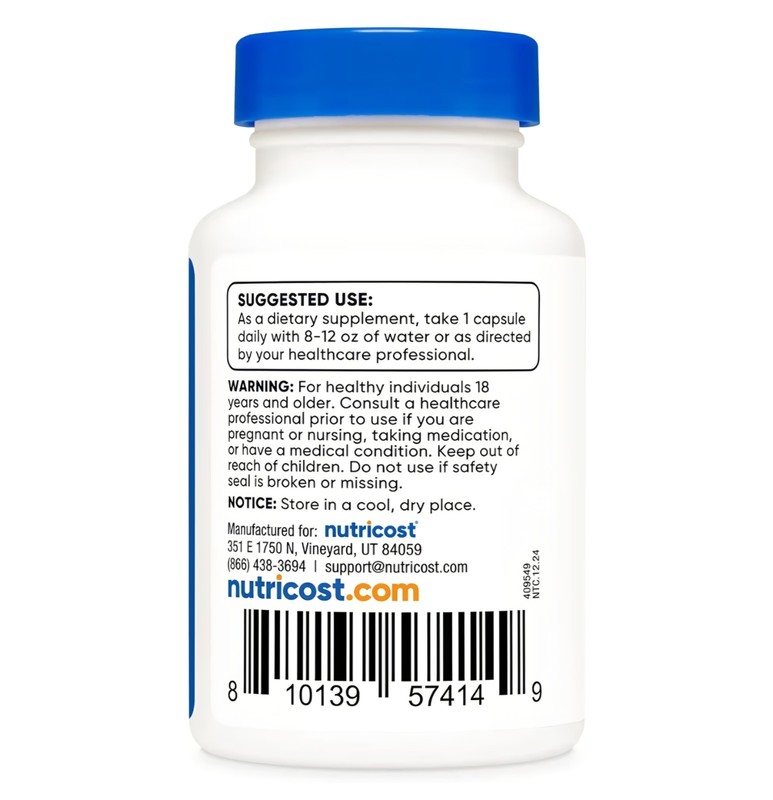 Nutricost NAC 600mg Vegan N-Acetyl L-Cysteine - 30 Capsules, EXP 01/2029 gallery