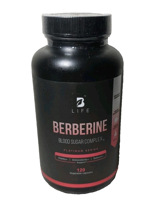 B Life Berberine Blood Sugar Complex+ Platinum Series – 120 ct – 12/2026