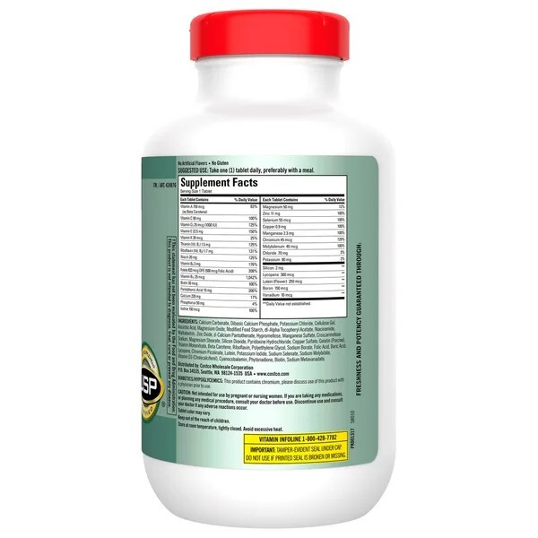 Kirkland Signature Adult 50+ Mature Multi Vitamins & Minerals, 400 Tablets gallery