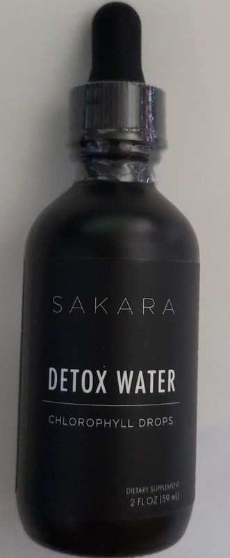Sakara – Detox Water Drops – 2 fl oz bottle – Chlorophyll Drops – Exp 6/2026
