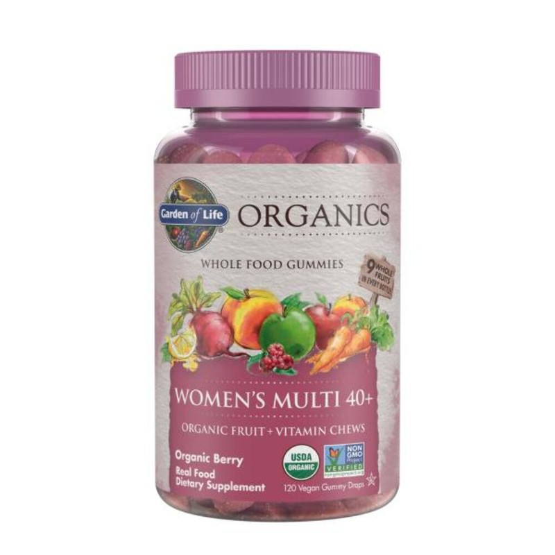 11/26 Garden of Life Organics Women 40+ Gummy Vitamins – Berry – Certified Organ