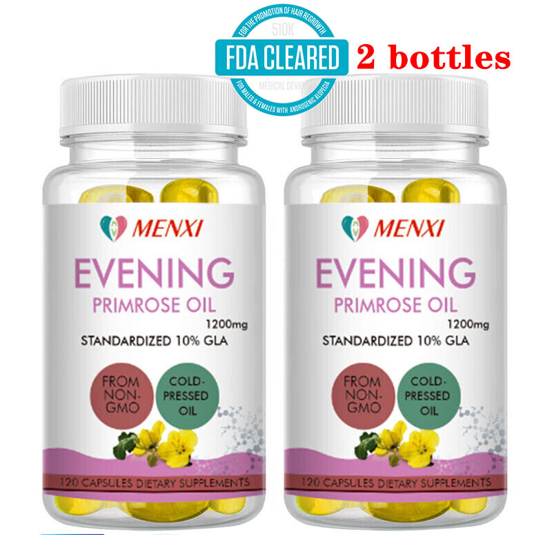 2× Evening Primrose Oil Capsules with GLA Softgels -Anti-Aging,Whitening 1200MG