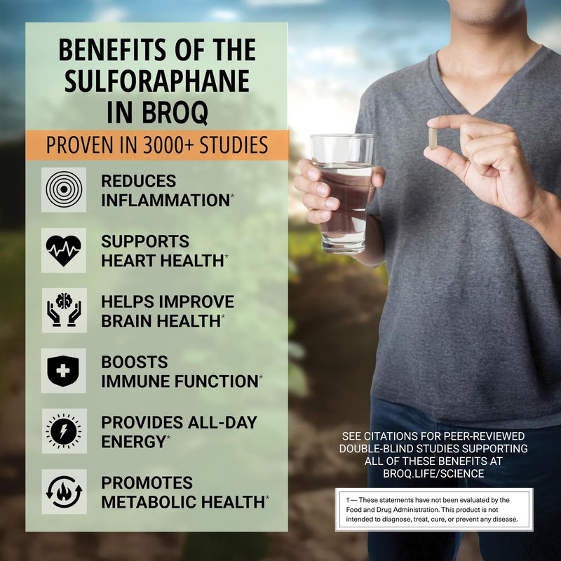 BROQ - The Gold Standard of Sulforaphane Supplements - More Sulforaphane Than... gallery