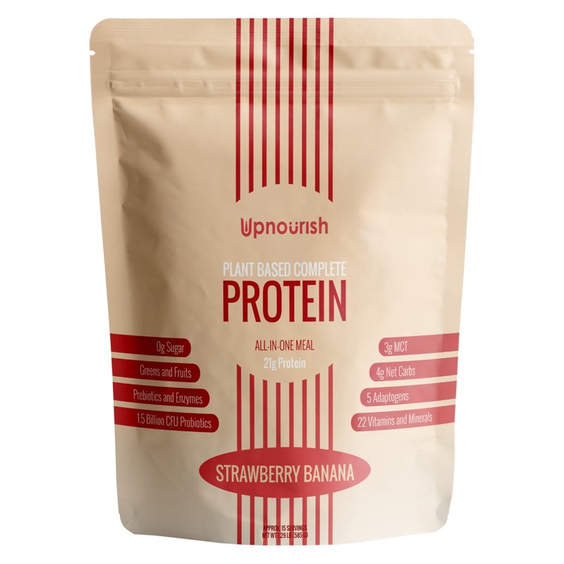 Vegan Meal Replacement Shake Strawberry Banana – 15 Plant Based Protein Meals