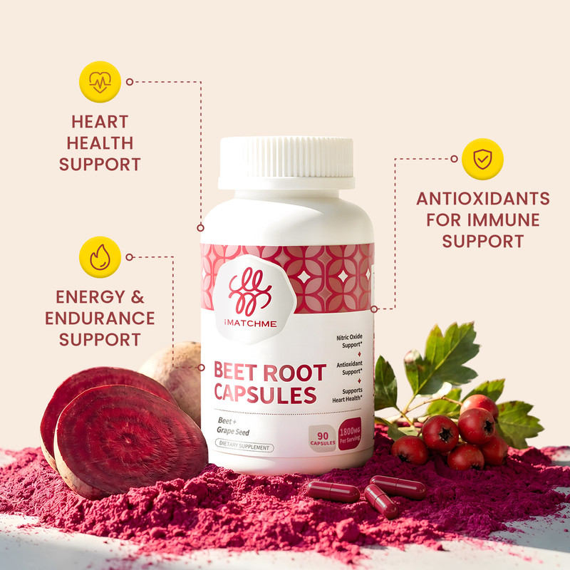 1Pack Beet Root 1800 mg Strength 20:1 Extract, 60 Capsules for Blood Flow & Hear gallery