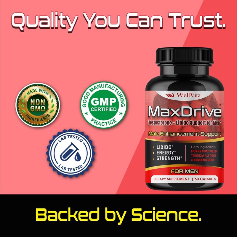 Best Testosterone Booster for Men | Libido & Energy Pills for Male Vitality-60ct gallery