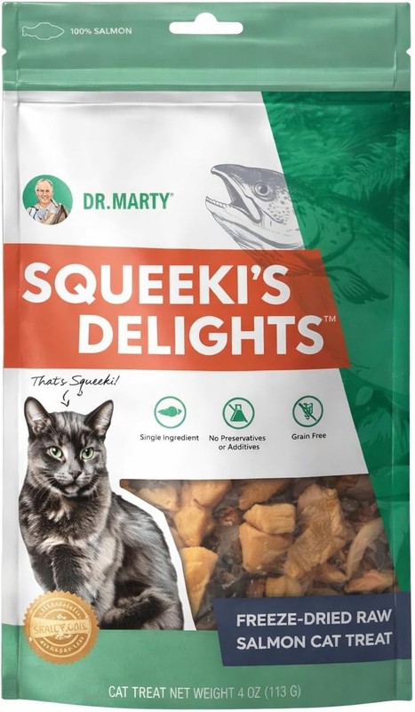 Raw Salmon Cat Treats by Dr. Marty,4oz,1-pack