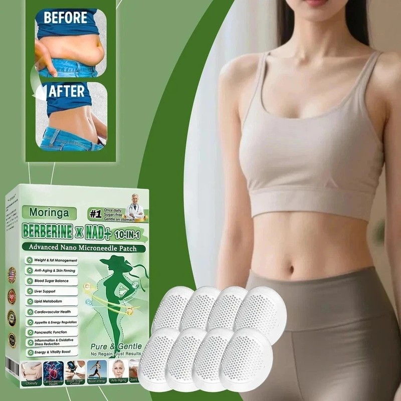 50% OFF Moringa Berberine x NAD+ 10-in-1 Advanced Nano Microneedle Patches New** gallery
