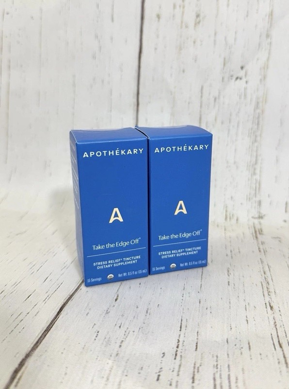 Apothekary Take The Edge Off Stress Relief Tincture Drops 15mL Set of 2 NEW