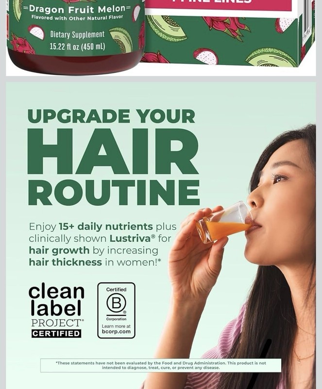 Mary Ruth's Liquid Morning Multivitamin +Hair Growth Dragon Fruit 15.5 FL. OZ. gallery
