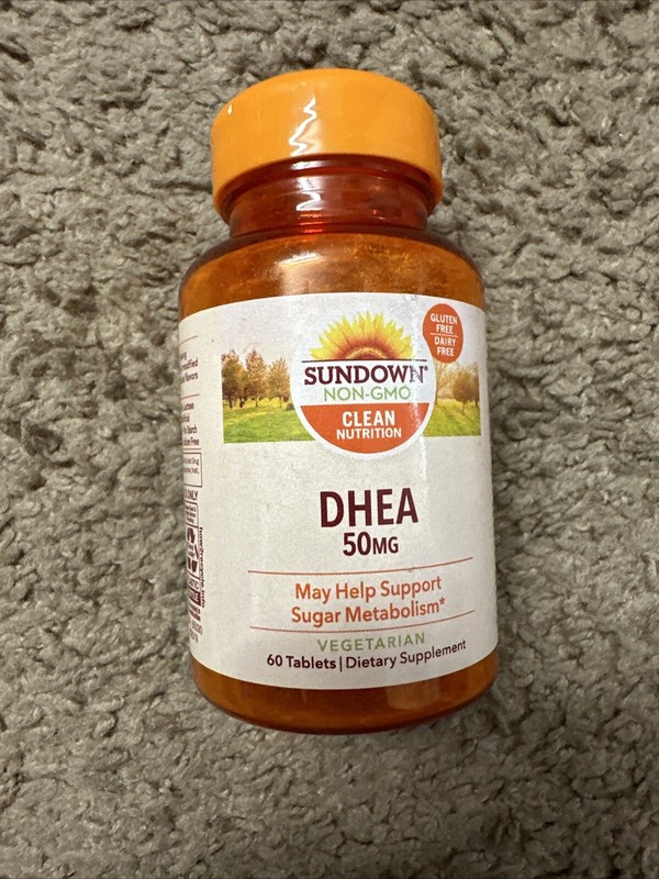 Sundown Dhea 50mg Dietary Supplement 60 Tablets, Exp 02/2026+ CHECK DESC