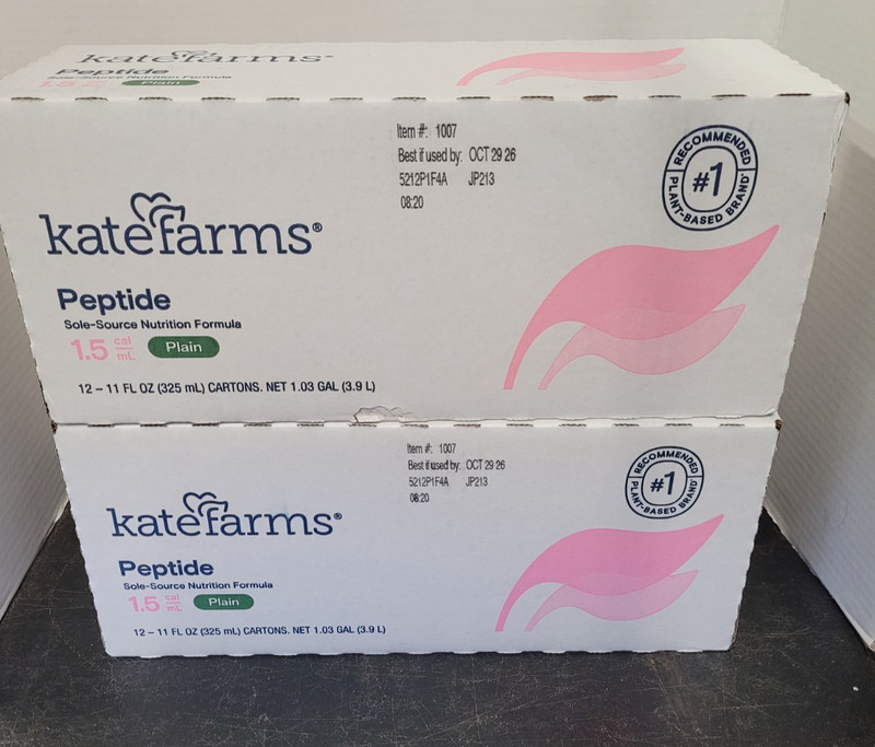 2x cases of 12 (24 cartons) Kate Farms Peptide 1.5 Adult Nutrition Formula Plain