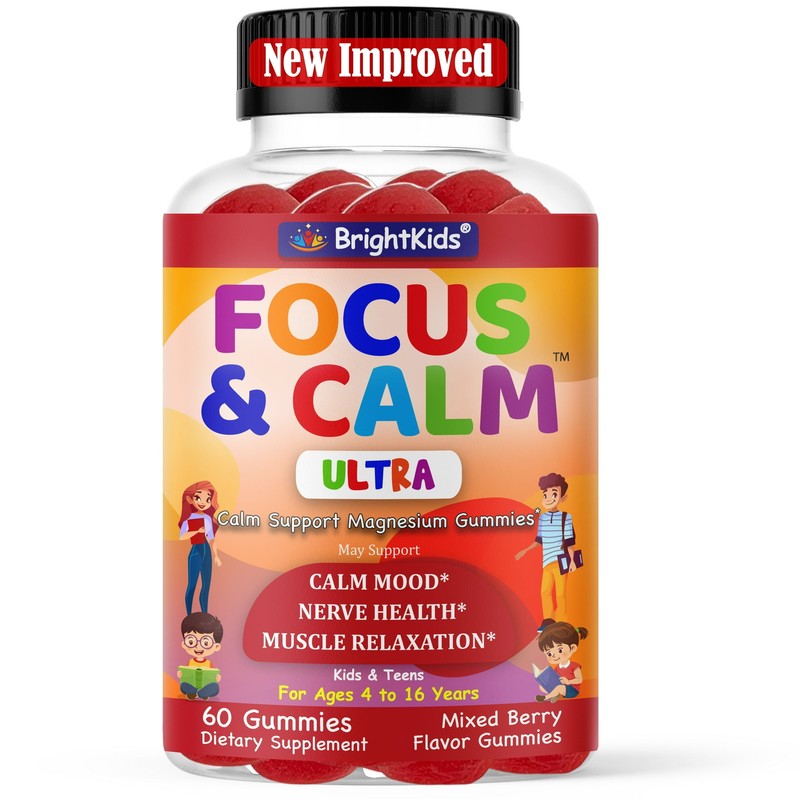 Kids Magnesium Calm Gummies for Nerve Bone and Muscle Health for Kids Wellness