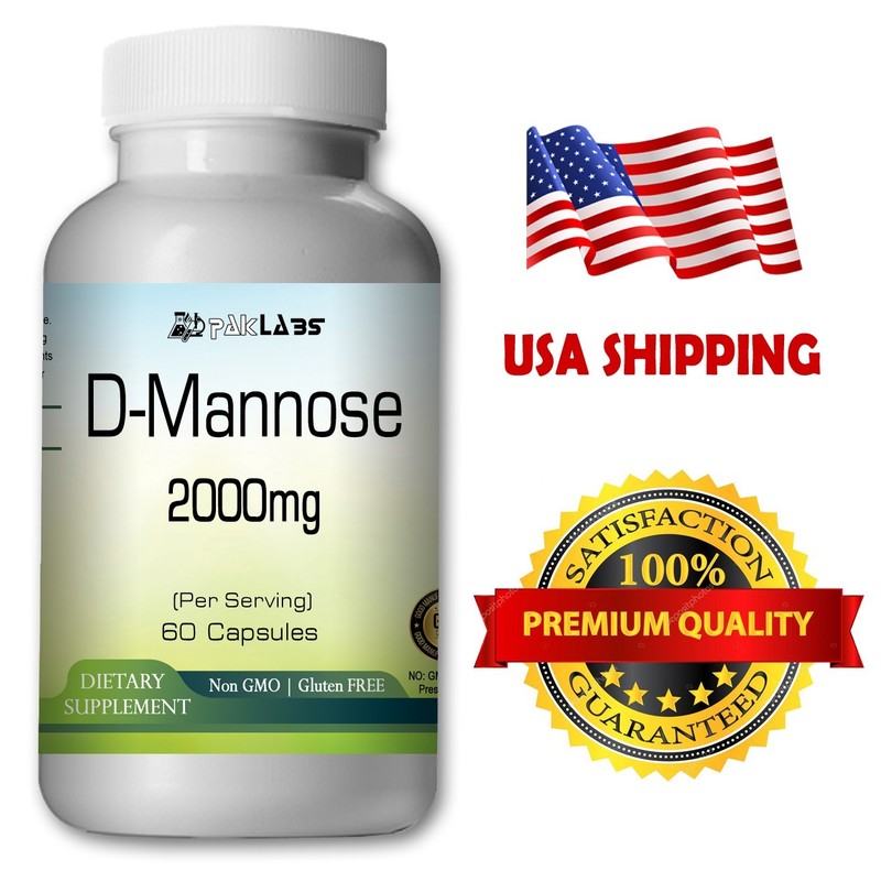 D-Mannose Capsules – 2000mg Serving : UTI Relief Urinary Tract Bottle!