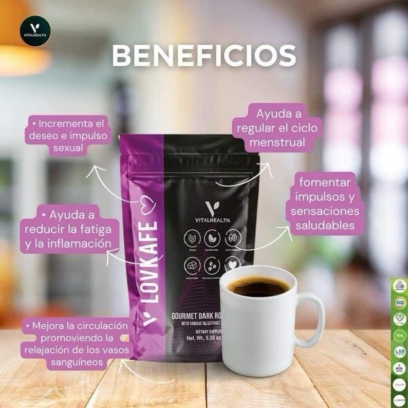 LOVKAFE Wellness Blend para Mujer Y Hombre Libido Natural Support