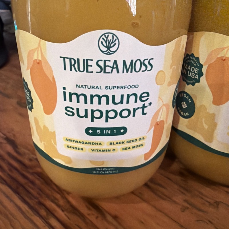 Lot Of 3 True Sea Moss Immune Support 5 in 1 Mango Flavor Exp 7/2026 gallery