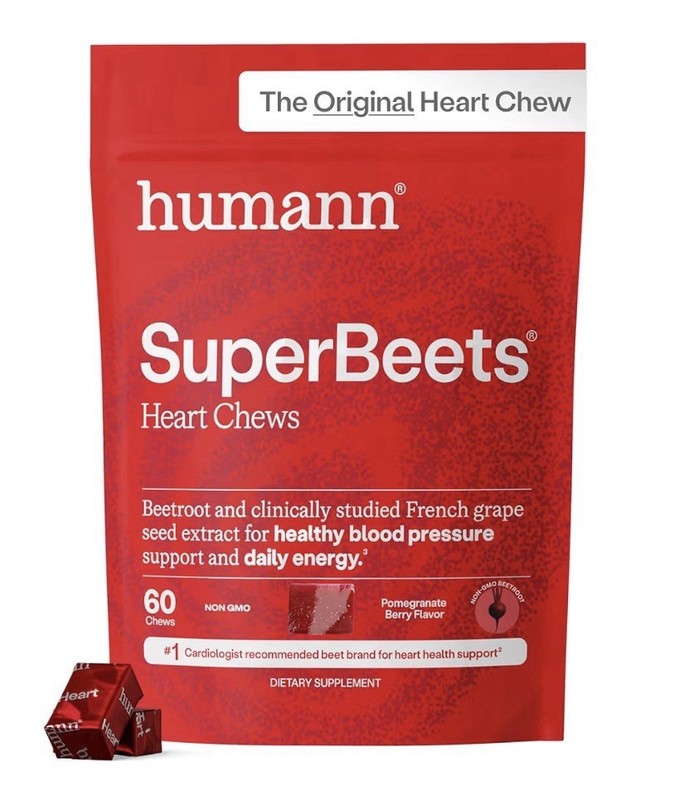 HumanN SuperBeets Heart Chews, 60 Count