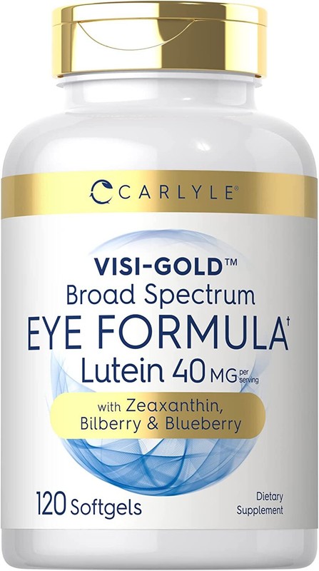 Lutein 20mg with Zeaxanthin, Bilbery, & Blueberry | 120 Softgels | by Carlyle